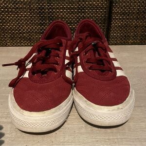 Adidas Red and White Skateboarding Shoes